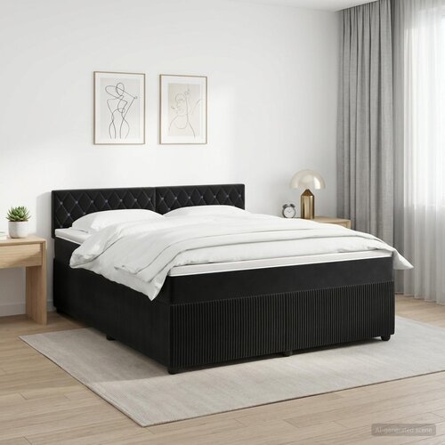 Boxspring krevet s madracem Crna 140 x 200 cm Bar&scaron;un Cijene