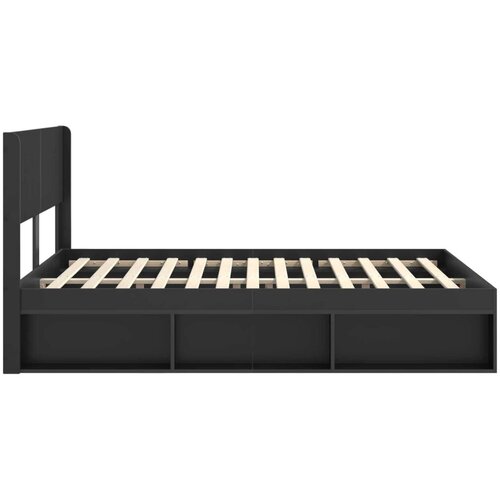  Okvir za krevet s pohranom i uzglavljem Crna 135 x 190 cm - Crna 135 x 190 cm Slike