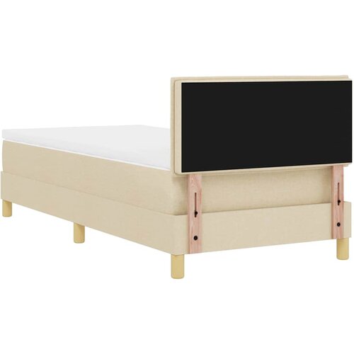 s opruga kutije s jastukom Krema 80 x 200 cm tkanina Slike