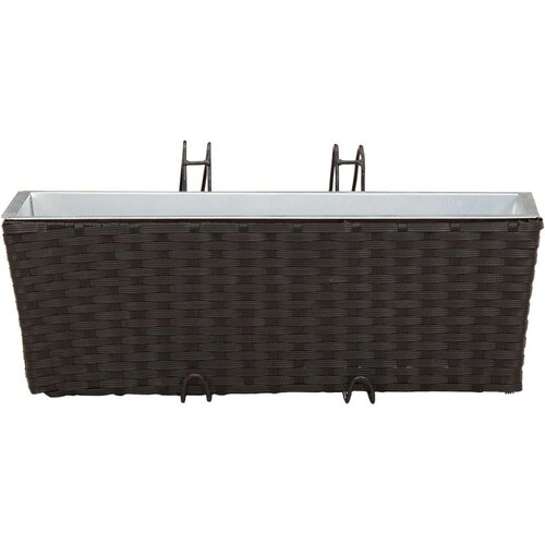  Ograda 2 pcs Crna 50 x 17 x 17 cm Metal - Crna 50 cm Slike