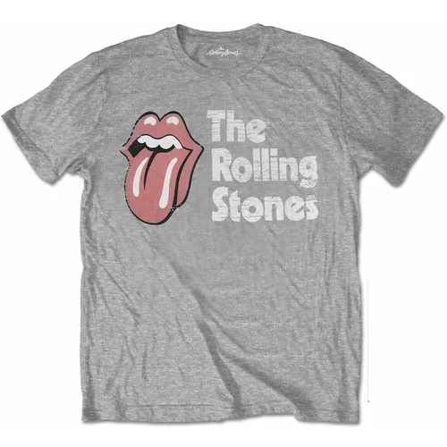 The Rolling Stones Majica Scratched Logo Unisex Grey M