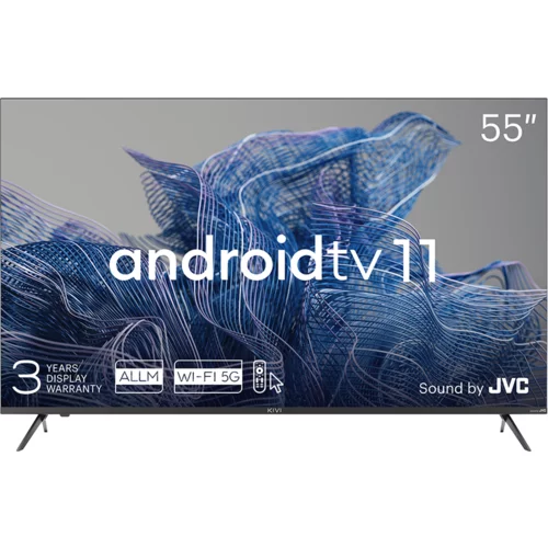 TV 55', UHD, Android TV 11, Black, 3840x2160, 60 Hz, Sound by JVC, 2x12W, 83 kWh/1000h , BT5.1, HDMI ports 4, 24 months - 55U750NB