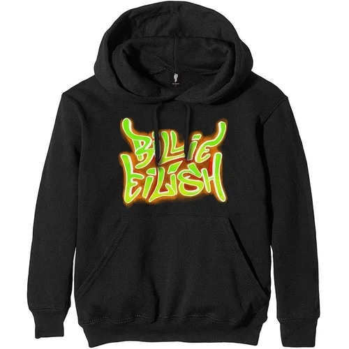 Billie Eilish Kapuco Airbrush Flames Blohsh Black XL