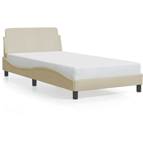  Okvir za krevet Dover krem 100 x 200 cm od tkanine Slike
