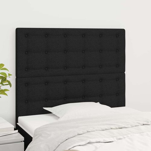  Uzglavlja 2 kom crna 90x5x78/88 cm od tkanine Slike
