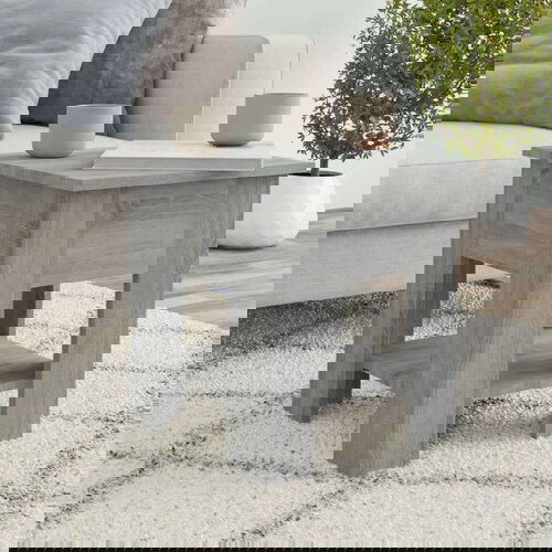 vidaXL Klubska mizica siva sonoma 40x40x42 cm konstruiran les Cene
