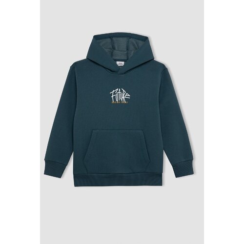 Defacto Boys Printed Hooded Thick School Sweatshirt Slike