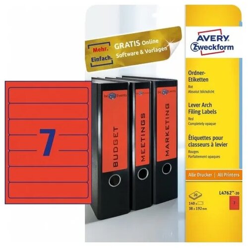 Avery Zweckform Etikete za ozke registratorje 192 x 38 mm Cene