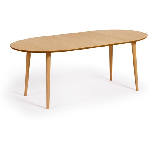 Kave Home Raztegljiva jedilna miza v hrastovem dekorju 90x120 cm Oqui &amp;ndash; Slike