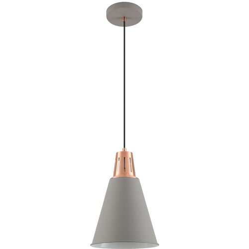  Siva viseča svetilka s kovinskim senčilom &amp;oslash; 22 cm Gianni &amp;ndash; Slike