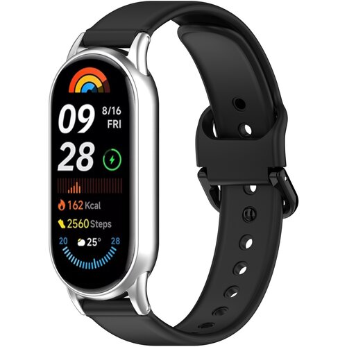INF Združljivo z Xiaomi Band 8/9 Silikonski pa&scaron;ček z enojno zaponko Black, (5000079082) Cene