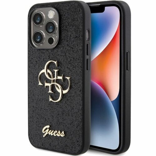  ORIGINALNA TORBICA GUESS HARDCASE GLITTER SCRIPT BIG 4G GUHCP15LHG4SGK ZA IPHONE 15 PRO CRNA Cijene