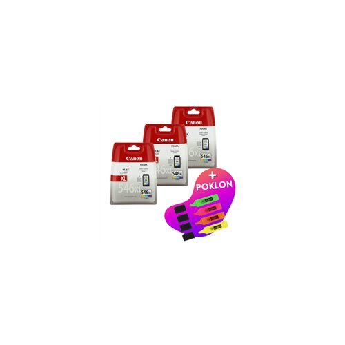 Canon Komplet tinta CL-546 XL (boja), original, 3 komada + GRATIS POKLON Cijene