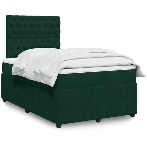  box spring s madracem tamnozeleni 120x190 cm baršunasti Cene