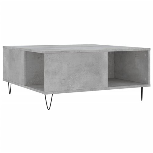 Maison Chic Klubska mizica - kavna mizica - Nizka mizica betonsko siva 80x80x36,5 cm inženirski les, (21753853) Slike