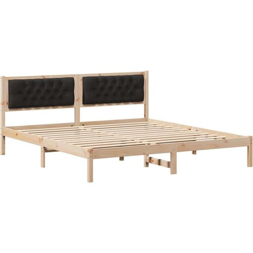  Okvir za krevet s uzglavljem Crna 160 x 200 cm tkanina Slike
