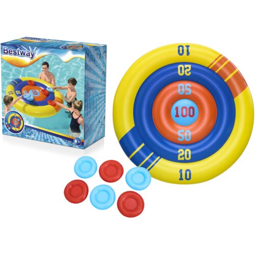  Inflatable Pool Game Arcade Shield, Frisbee 140 cm Bestway 52566 Cene