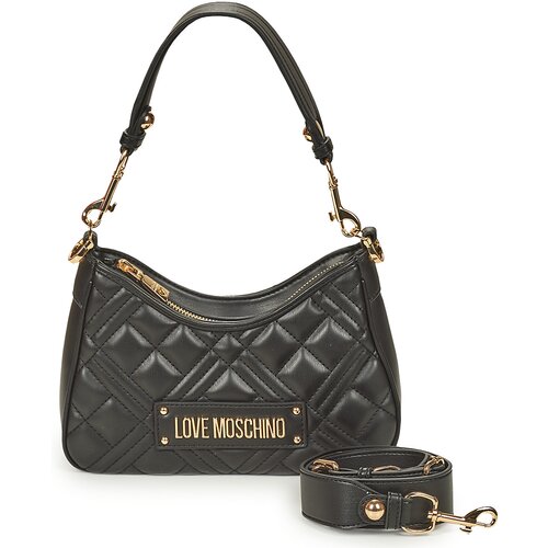 Love Moschino LAMINATED QUILTED BAG JC4152 Crna Slike