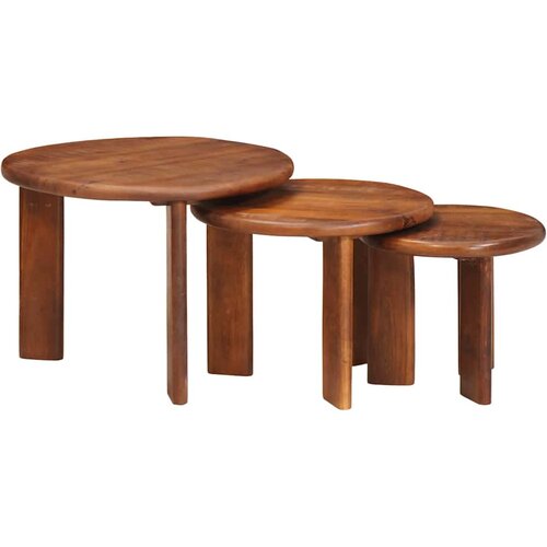  Stolovi za kavu na sklapanje 3 pcs Čvrsto drvo manga Cijene