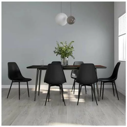  Jedilni stoli 6 kosov črne barve PP