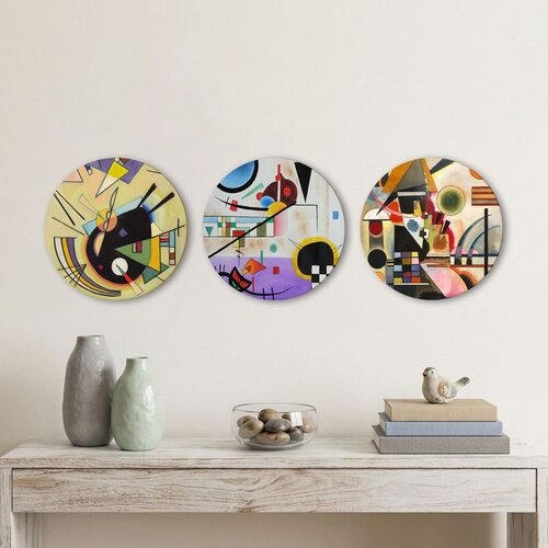 WALLXPERT 3YMDF11887 Multicolor Decorative MDF Painting (3 Pieces) Cene