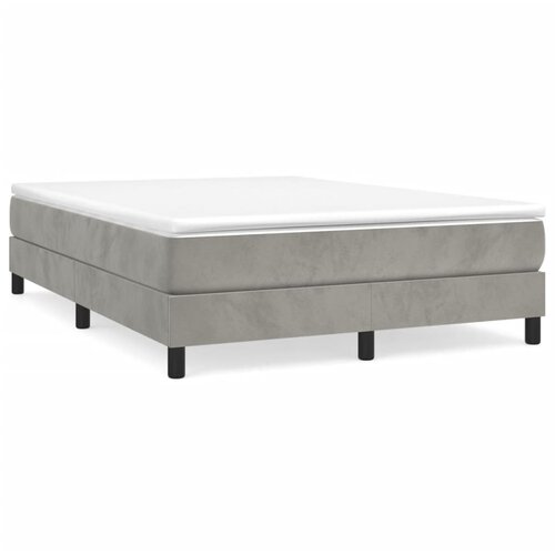 Maison Chic Box spring postelja - Vzmetna postelja z vzmetnico svetlo siva 140x200 cm žamet SL19068, (21893595) Cene