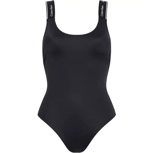 Calvin Klein Swimwear Jednodijelni kupaći kostim crna / bijela
