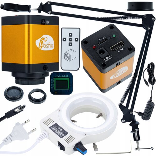 Rosfix SET MIKROSKOPSKA GLAVA ODM-180X + LED OSVETLJEVALEC 32X + KAMERA KMPP-HDMI-TF 12MP | HDMI, 720P, 50 MM, (5000059378) Cene