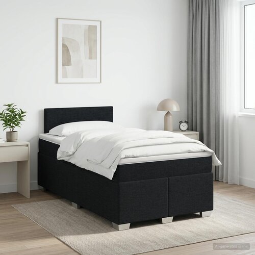  Boxspring krevet s madracem Crna 120 x 190 cm Tkanina Cene