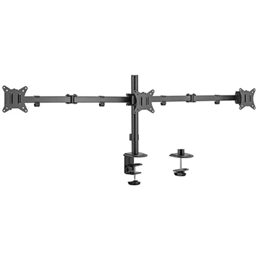  NOSAČ ZA TRI MONITORA GEMBIRD MA-D3-01, montaža na stol, (rotate, tilt, swivel), 17”-27”, up to 7 kg