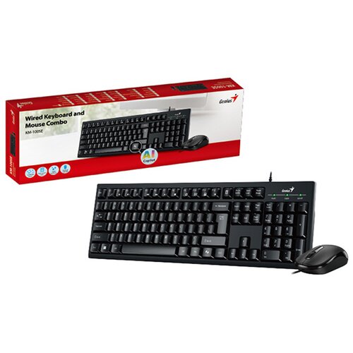 Genius KM-100SE USB YU crna tastatura+ USB crni mi&scaron; Cene