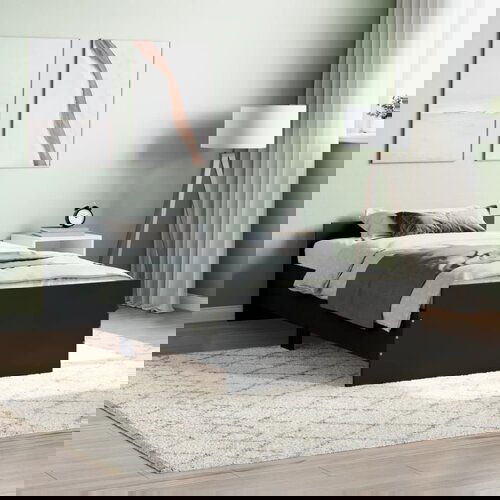 VidaXL Posteljni okvir črn 120x200 cm inženirski les Slike