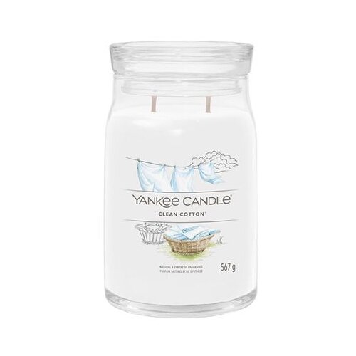 Yankee Candle Clean Cotton mirisna svijeća Signature 567 g Cene