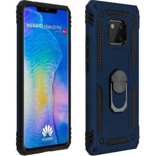 AVIZAR etui, odporen na udarce, s kovinskim držalom za obrocke - polnocno modra str. huawei mate 20 pro, (20599348) Cene
