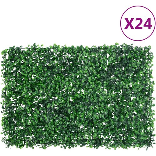 vidaXL Ograja iz umetnega grmovja 24 kosov zelena 40x60 cm Cene