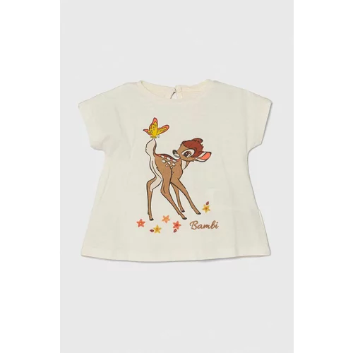 Zippy Pamučna majica kratkih rukava za bebe x Disney boja: bež