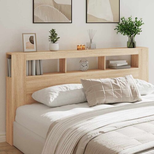  LED uzglavlje boja hrasta sonome 200x18,5x103,5 cm Cene
