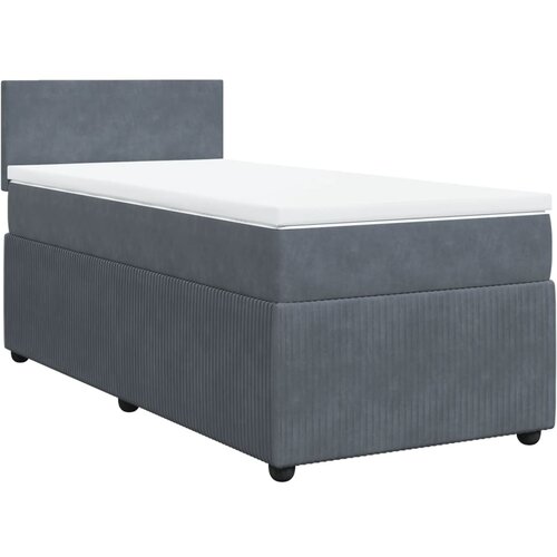 Maison Chic Box spring postelja - Vzmetna postelja z vzmetnico temno siv 90x190 cm žamet SL11819, (21900044) Slike