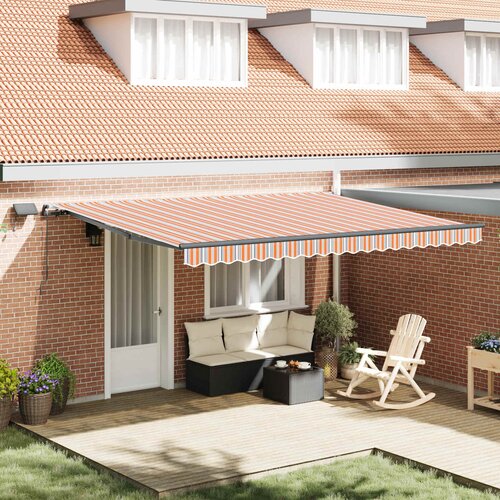  Skrovita tenda S LED lampica &Scaron;areni 450 &times;300 cm tkanina Cijene