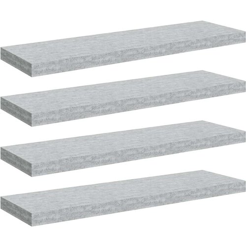  Plutajuće zidne police 4 kom boja betona 80 x 23,5 x 3,8 cm MDF Slike
