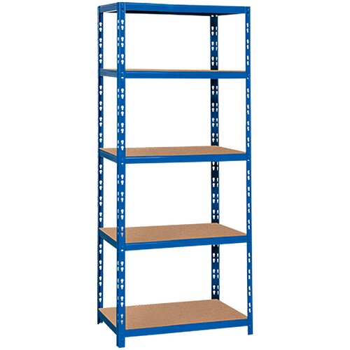 Metalni za te&amp;scaron;ki teret m (d x &amp;scaron; x v: 50 x 60 x 180 cm, nosivost: 290 kg/polica, broj polica: 5 kom., uticanje, plave boje) Slike