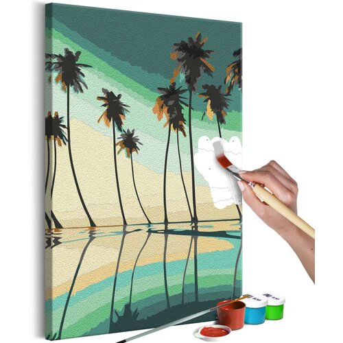  Slika za samostalno slikanje - Turquoise Palm Trees 40x60 Cene