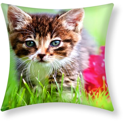 AVIZAR Komplet 2 prevlek za blazine 40x40 cm Kitten Design in the Garden, Večbarvno, (21747185) Cene