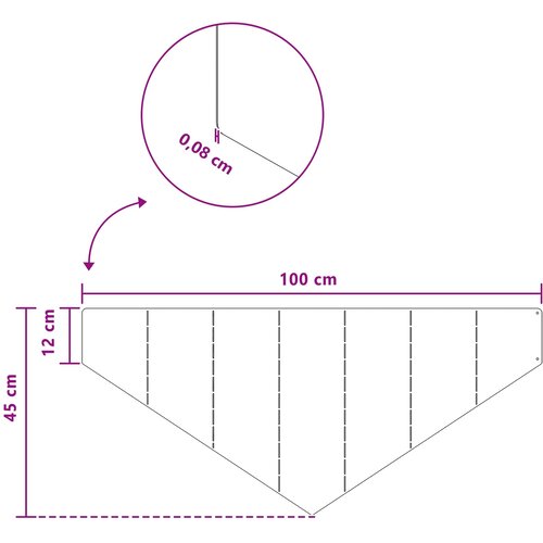  Ograda oko Travnjaka 100 x 45 cm Čelik Bijela Slike