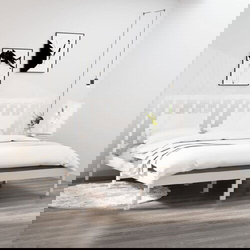 Furnova Posteljni okvir bel iz trdne borovine 200x200 cm, (21934762) Slike