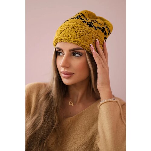 Kesi Women&amp;#039;s cap Kira K374 mustard+black Slike