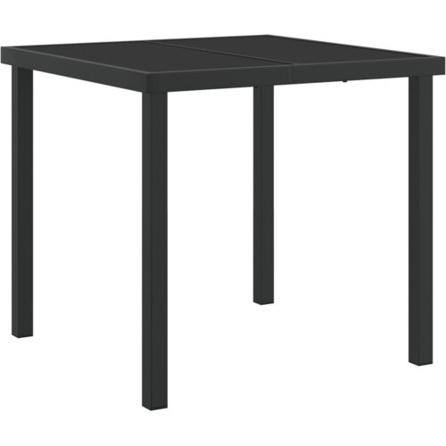 vidaXL Set Od 5 Komada Vrtnih Stolica S Jastučićima Bež Poli Ratan, Vrtni Stol Crna 80x80x73 cm Kaljeno Staklo Cijene