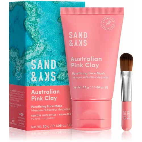 Sand & Sky Australian Pink Clay Porefining Face Mask detoksikacijska maska za proširene pore 30 g