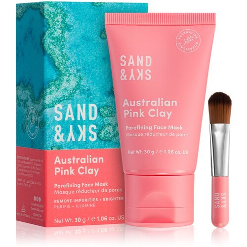 Sand & Sky Australian Pink Clay Porefining Face Mask razstrupljevalna maska za razširjene pore 30 g Cene