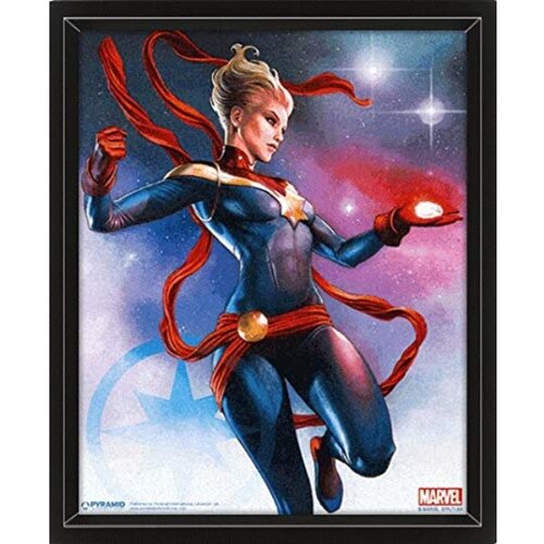 Pyramid CAPTAIN MARVEL CADRE 3D LENTICULAIRE GALAXY, (21241139) Cene